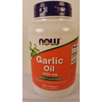 now Garlic Oil 250 Softgels Exp 05/18 1500 mg Equivalent to Whole Clove Garlic