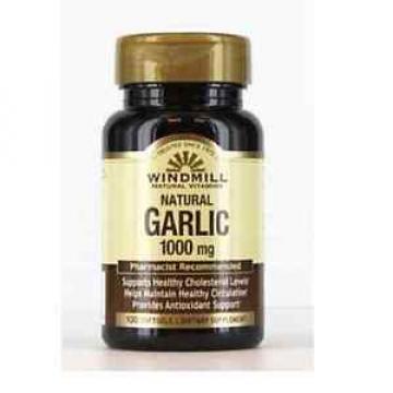 Windmill Garlic Oil 1000 mg Softgels 100 Soft Gels (Pack of 8)