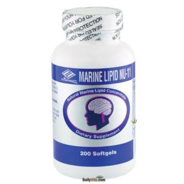 3x Marine Lipid Concentrate Omega-3,6,9 Fish Oil+Flaxseed+Garlic+Ginkgo 200 Caps