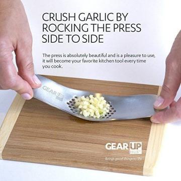 Gear Up Hub Stainless Steel Garlic Press