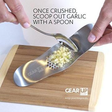 Gear Up Hub Stainless Steel Garlic Press