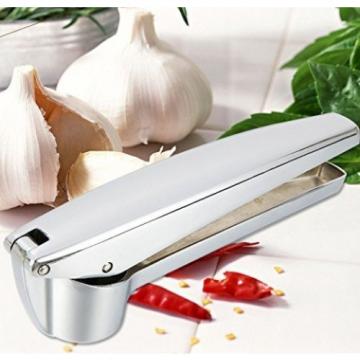 Garlic Press,Smaier Stainless Steel Garlic Press, Crusher, Mincer - Heavy Large