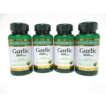 Nature&#039;s Bounty Garlic 1000 mg - 100 rapid release softgels (4 pack) [VS-A-N]