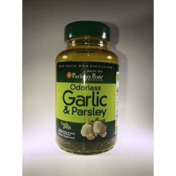 Puritan&#039;s Pride Odorless Garlic &amp; Parsley 500mg/100mg-250 Rapid Release Softgels