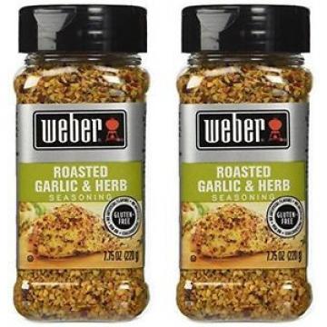 2 pk Weber Seasoning, Roasted Garlic and Herb 7.75 oz (220g)