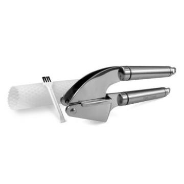 Hoki Found Stainless-Steel Garlic Press, Peeler &amp; Brush Set