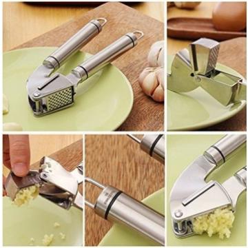 Garlic Press And Ginger Kitchen Tools Crusher Propresser Stainless Steel New