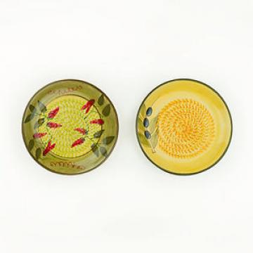 Ceramic Garlic Grater 2 Pack - Green &amp; Yellow Olive