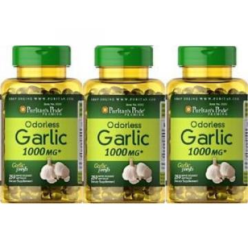 3  ODORLESS GARLIC 1000 MGR. 250 SOFTGELS