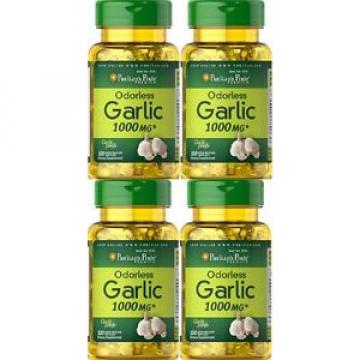 4  ODORLESS GARLIC 1000 MGR. 100 SOFTGELS