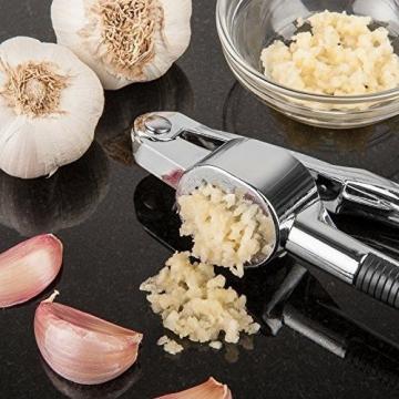 Savisto Compact Garlic Press Mincer and Ginger Crusher With Ergonomic Grip and