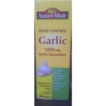 Nature Made Odor Control Garlic 1250mg Equivalent 100 Tablets EXP 02/2017