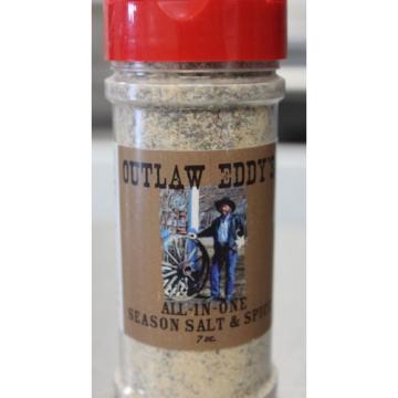 Outlaw Eddy&#039;s, All in one seasoning, No soy, No msg, garlic, herbs, steak, grill