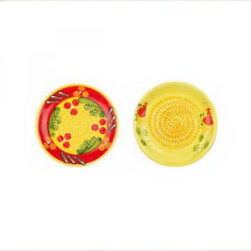 Ceramic Garlic Grater 2 Pack - Red &amp; Yellow Apple