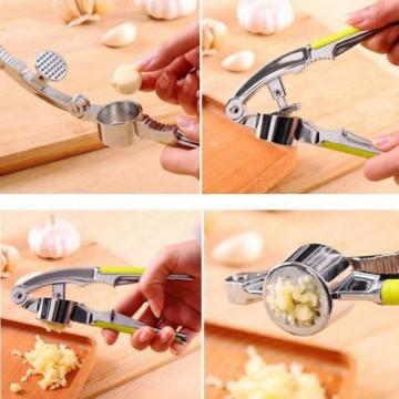 LMTECH Professional Garlic Press Crusher Mincer and Nutcracker Stainless Stee...