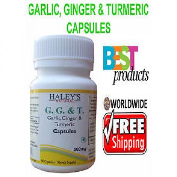 Best Quality - 500 mg Veggie Capsules Garlic,Ginger &amp; Turmeric