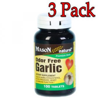 Mason Natural Odor Free Garlic Tabs, 100ct, 3 Pack 311845123619T201