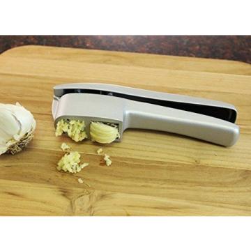 KOVOT Garlic Press and Slicer - Cleaning Tool Included - Made of Premium Cast a