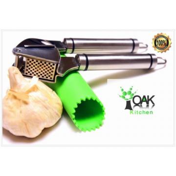 Oak Kitchen Durable Garlic Press tool and Peeler set Stainless Steel Crusher