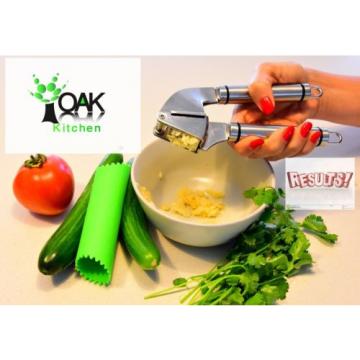 Oak Kitchen Durable Garlic Press tool and Peeler set Stainless Steel Crusher