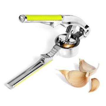 Garlic Press Crusher Mincer Offers Quick Easy to Clean Stainless Steel Gadgets