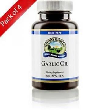 Natures Sunshine Garlic Oil (60 softgel caps) (Pack of 4)