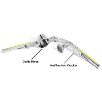 Garlic Press Crusher Mincer Offers Quick Easy to Clean Stainless Steel Gadgets