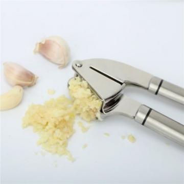 HeyLR Stainless Steel 18/8 Garlic Press Round Handle Crush Garlic Cloves and ...