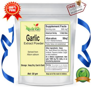 Garlic (Allium Sativum)10:1 Extract  Powder 500 gm Organic Lahsun Extract