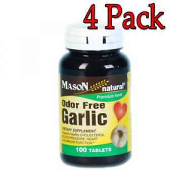 Mason Natural Odor Free Garlic Tabs, 100ct, 4 Pack 311845123619T201