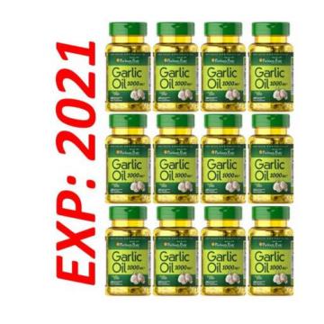 Wholesale Garlic Oil 1000MG 12X100 Caps Cholesterol Health Pills Very Fresh 2021