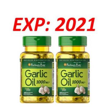 Wholesale Garlic Oil 1000MG 12X100 Caps Cholesterol Health Pills Very Fresh 2021