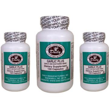 Daily Manufacturing - Garlic Plus - 150 Capsules - 2 and 3 Packs