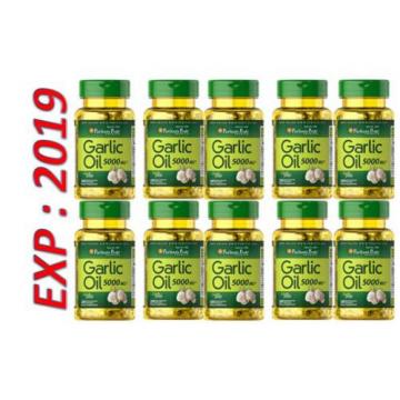 Whole Sale Garlic Oil 5000MG 10X100Caps Cholesterol Health Pills Very Fresh 2019