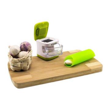 Garlic Press + Garlic Peeler Set - STROBO