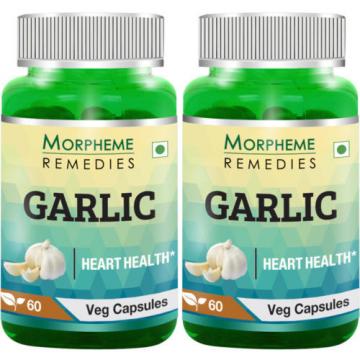 Morpheme Garlic 500mg Extract - 60 Veg Caps - 2 Bottles