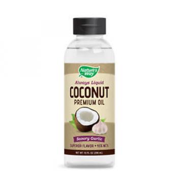 Coconut Oil Savory Garlic 10 fl oz by Nature&#039;s Way