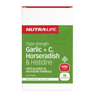 NEW Nutralife Triple strength Garlic + Vit C, Horseradish &amp; Histidine 50 Caps