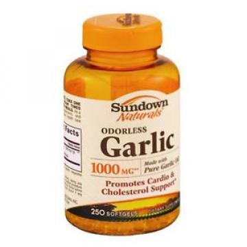 Sundown Naturals Odorless Garlic 1000 mg Softgels 250 ea (Pack of 9)