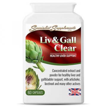 Liv &amp; Gall Clear 60 Capsules Garlic Ginger Dandelion Turmeric Fennel Ginger