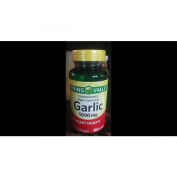 Spring Valley Odorless Garlic 2 Pack 1000mg 100 Softgels Each Free Shipping