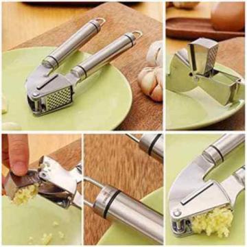 Garlic Press And Ginger Kitchen Tools Crusher Propresser Stainless Steel New