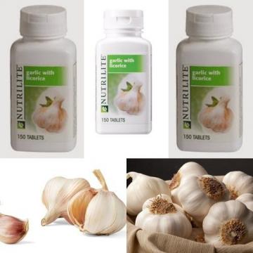 NUTRILITE Garlic &amp; Licorice 150 tab Lower the Corel sterol, prevent infections