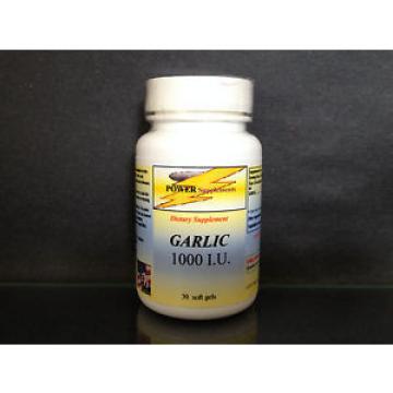 Garlic 1000mg, cholesterol aid, cardiovascular health ~30 soft gels. Made in USA