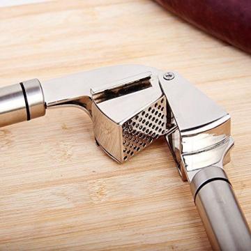 HST Heavy Duty 304 Stainless Steel Hand Squeeze Garlic Press Chopper Ginger