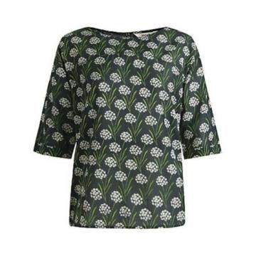 Seasalt Stonechat Wild Garlic Print Top Size 20