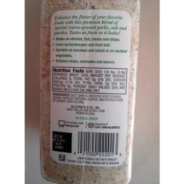 Lawrys 33 oz Garlic Salt Course ground with Parsley,Spices for Cooking Seasoning