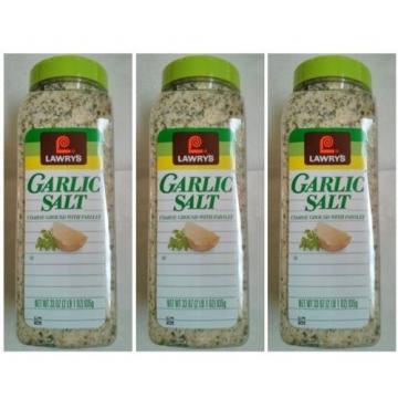 Lawrys 33 oz Garlic Salt Course ground with Parsley,Spices for Cooking Seasoning