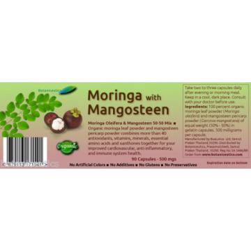 Moringa Oleifera &amp; Mangosteen + Garlic, Ginger &amp; Turmeric, 180 capsules - 500 mg