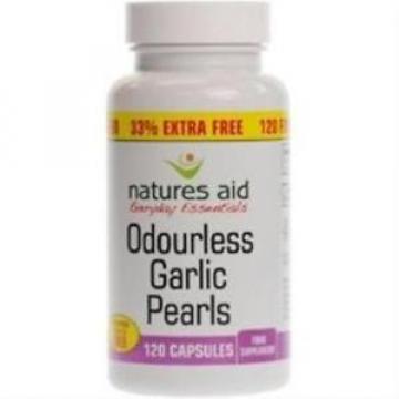 Natures Aid Odurless Garlic Pearls 33% Extra Free 120S For The Price Of 90S Hea